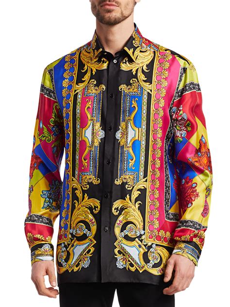 mens versace silk shirt replica|authentic Versace shirt.